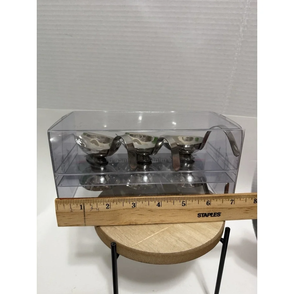 Vintage-Style Miniature Sauce Boats - Set of 6 - Stainless Steel Culinary